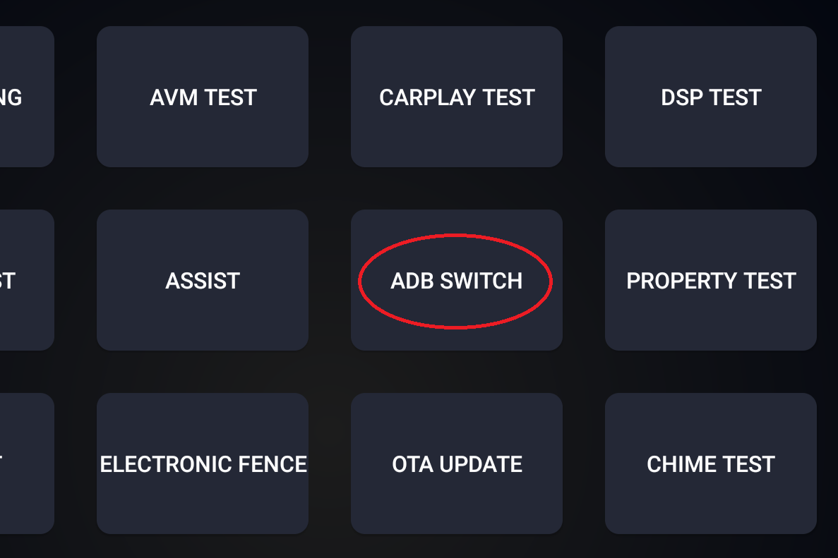Open ADB SWITCH button