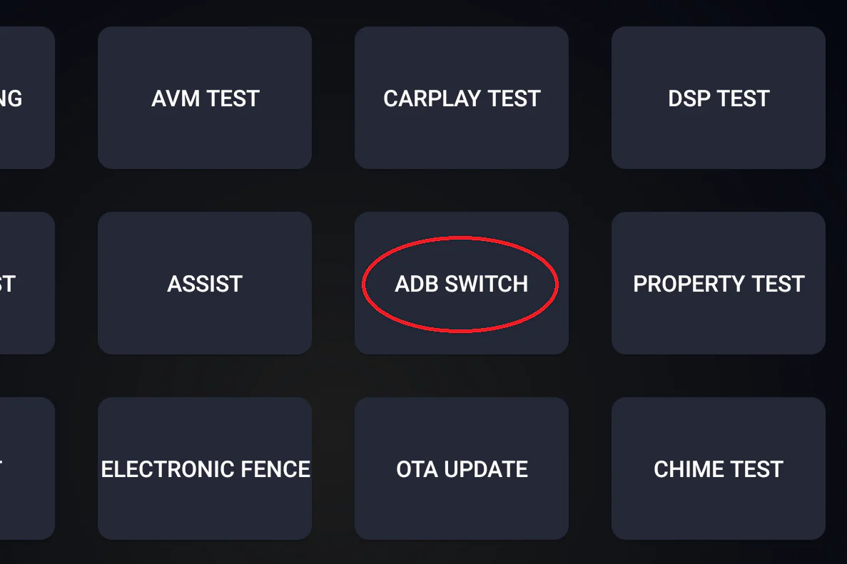Open ADB SWITCH button